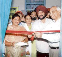 State Bank of Patiala managing director A.C.Varma inaugurates an orthopaedic workshop at Government Rajindra Hospital, Patiala