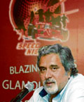 Vijay Mallya, chairman, Kingfisher Airlines, interacts with the media in Mumbai on Saturday.