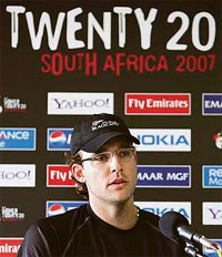 Daniel Vettori speaks during a press conference at the Kingsmead Cricket Stadium in Durban on Tuesday.