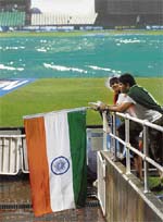 Cricket fans� wait went in vain as the India-Scotland match was abandoned due to rain in Durban