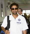India �A� captain Mohammad Kaif arrives in Dharamsala on Monday.