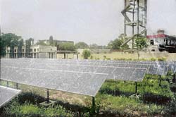 The grid interactive solar photovoltaic power plant at Khatkar Kalan village