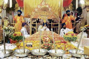 The Harmandar Sahib all decked up on the birth anniversary of Guru Ram Das in Amritsar on Tuesday.