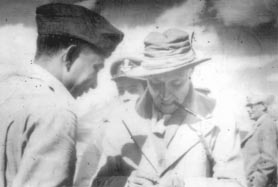 Former Squadron Leader Clement Martin Chauhan of Padri Khera seeks an autograph from Jawaharlal Nehru in this file picture taken in 1952. 