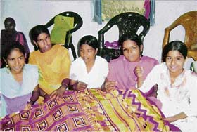Women learn the art of phulkari at one of the training centres
