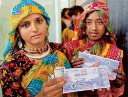 At the Mohali stadium where the 2nd ODI will be played on Nov 8, these roadside workers from Rajathan spent hours to get tickets