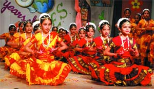 Kids at their best: Students of St. Joseph School perform during the annual day celebrations in Bathinda on Wednesday.