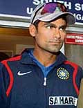 Mohammad Kaif at the Sector 36 police station in Chandigarh on Thursday.