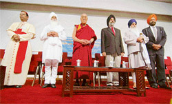 Religious leaders at the International Conference on Interfaith in Amritsar