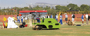 Hectic activity going on to get Tau Devi Lal Stadium at Panchkula ready for the ICL�s Twenty20 tournament that commences on November 30.