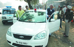 A former minister, Chiranji Lal Garg was intercepted by the police in Bathinda