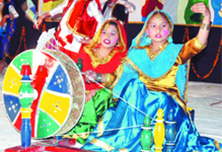 Students of Sanawar School performing a dance item on annual day