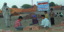 Children playing at Rode, Bhindranwale�s native village, in Moga district.