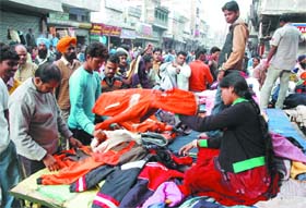 With mercury dipping, the sale of woollens has picked up in Bathinda