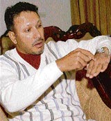 Jeev Milkha Singh addresses a press conference at his residence in Sector 8, Chandigarh, on Wednesday.