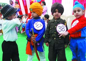 A fancy dress display by the children of Saint Paul�s School in Bathinda
