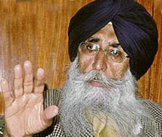SAD (Amritsar) chief Simranjit Singh Mann addresses a press conference in Sector 10, Chandigarh, on Saturday.