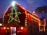 A view of the Methodist Church, Bathinda, on Sunday night.