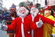 Christmas celebrations on the streets of Bathinda on Monday.