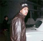 one of the suspects before he escaped from the spot