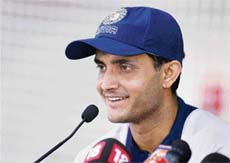Sourav Ganguly speaks to the media before a training session at the MCG in Melbourne on Monday. India are continuing their preparations for the first Test against Australia, which starts on Wednesday.