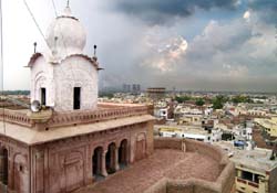 A bird�s eye-view of the Bathinda city from the historic Qila Mubarak. Bathinda is caught in the throes of change with major projects being unveiled for its development that could well may change its skyline in the year ahead. 