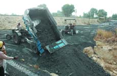 Ash being dumped in Behman Deewana village.