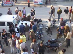 Fazilka police initiated action against rash driving in the city. 