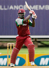 Darren Sammy of the West Indies plays a shot during the first one-dayer against South Africa at Centurion on Sunday.