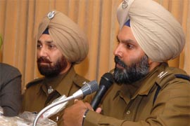 SSP Naunihal Singh addressing media persons in Bathinda on Tuesday.