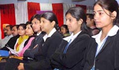 A paper presentation in progress at the Giani Zail Singh College of Engineering and Technology in Bathinda on Thursday.