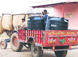 Selling drinking water is brisk business in many villages of Talwandi Sabo block. 
