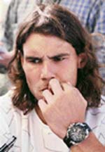 Spain's Rafael Nadal during a press conference in Dubai on Sunday. He will take part in the Dubai Open which will feature 32 tennis players, including the world's top seven players. 