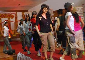 Students of Kamla Nehru College scorch the ramp during a fashion show in Phagwara