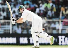 South Africa�s Neil McKenzie plays a shot on the first day of the first Test against India at the M.A. Chidambaram Stadium in Chennai