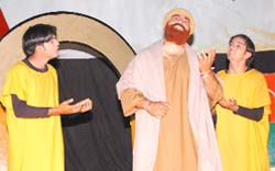 The play �Bullah� being staged at the DAV College auditorium in Abohar