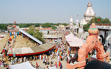 A view of the famous Maisar Khana temple near Bathinda. 