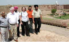 A team from the World Tourism Organisation inspects the Bathinda Fort to explore its tourism possibility on Tuesday.