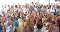 Villagers of Lakhewali in Muktsar district held a protest for the second consecutive day on Thursday.