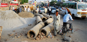 A view of the Hanuman Chowk in the heart of the city.