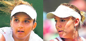 Sania Mirza (L) and Bethanie Mattek.