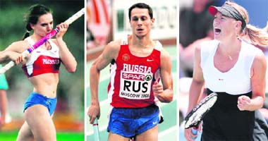 Yelena Isinbayeva, Yuri Borzakovsky, Maria Sharapova