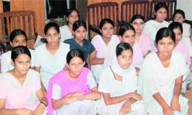 Students of the Government Senior Secondary School for Girls, Katra Karam Singh, Amritsar