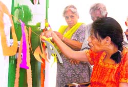 Preparations for Diwali in full swing at the Raphael, Ryder Cheshire International Centre, in Dehradun on Monday. 