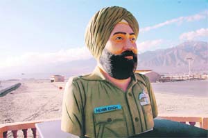 The statue of Air Commodore Mehar Singh, known as the �Saviour of Ladakh� was installed near the Leh airport on June 20 this year