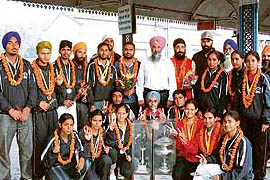 Punjabi University team that won the All-India Inter-University Archery Championship.
