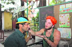 Circus performer Manu Tiger at �Nanhi Duniya