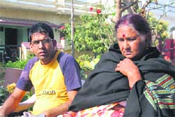 Raj Tyagi, mother of Pankaj Tyagi, in Dehradun.