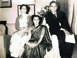 The writer and his sister Neelkamal with Indira Gandhi in 1959 in Dehradun.