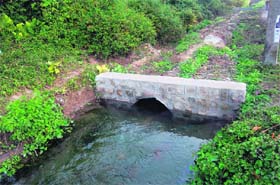 Dharampur canal which has gone underground